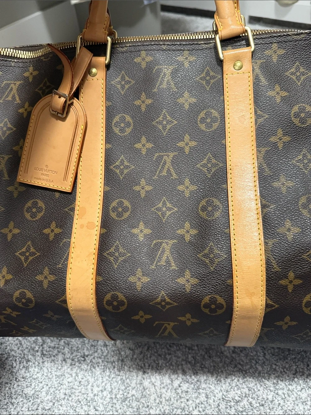 Louis Vuitton Monogram Keepall Travel Duffel - Brown/Tan